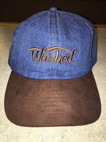 "Washed" Denim Suede Dad Hat