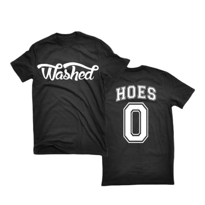 Black "0 Hoes" tee